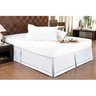 Saia Cama Box Solteiro Babado Ponto Palito Branco (90x190) - Ortobom - 2