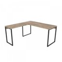 Ver imagem 5 de Conjunto 2 Peças com Mesa para Escritorio em L Industrial 150cm Kuadra e Cadeira de Escritório Diretor Tok Carvalho Bege