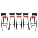 Ver imagem 1 de Kit 5 Banquetas para Bancada Banco Alto Junco Preto Balcão Cozinha Gourmet Bar Área de Lazer Piscina