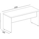 Ver imagem 2 de Escrivaninha Mesa Escritório Design Moderno 150cm Ameixa e Preto Chess Marrom