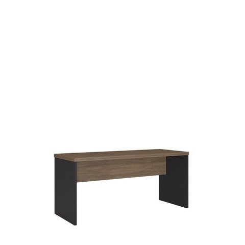 Escrivaninha Mesa Escritório Design Moderno 150cm Ameixa e Preto Chess Marrom