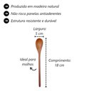 Ver imagem 3 de Kit 50 Peças Colher de Pau Madeira Modelos Molho 18 cm