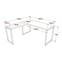 Ver imagem 5 de Conjunto 2 Peças com Mesa para Escritorio em L Industrial 150cm Kuadra e Cadeira de Escritório Diretor Tok Nogal