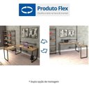 Ver imagem 5 de Conjunto 2 Peças com Mesa para Escritorio em L Industrial 150cm Kuadra e Cadeira de Escritório Diretor Tok Marrom