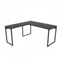 Ver imagem 4 de Conjunto 2 Peças com Mesa Escritório em L Industrial 150cm Kuadra e Cadeira de Diretor Santiago Preto Ônix