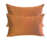 Kit 2 Capa Almofada Veludo Lisa 30x50 Ziper - Cobre - 1