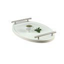 Ver imagem 5 de Bandeja Cantinho Café Decorativa da Manhã Escritório 46x26:branco/aço Escovado