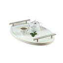 Ver imagem 4 de Bandeja Cantinho Café Decorativa da Manhã Escritório 46x26:branco/aço Escovado