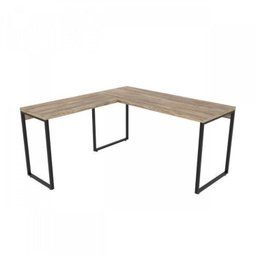 Kit 2 Peças com Mesa Escritório em L Industrial 150cm Kuadra e Cadeira de Escritório Diretor Santiago - 5