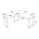 Ver imagem 6 de Conjunto 2 Peças com Mesa Escritório em L Industrial 150cm Kuadra e Cadeira de Diretor Santiago Carvalho Bege