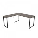 Ver imagem 4 de Conjunto 2 Peças com Mesa Escritório em L Industrial 150cm Kuadra e Cadeira de Diretor Santiago Marrom