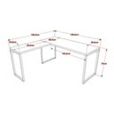 Ver imagem 5 de Conjunto 2 Peças com Mesa Escritório em L Industrial 150cm Kuadra e Cadeira de Diretor Santiago Marrom