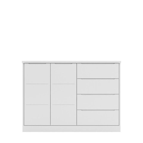 Cômoda Infantil Jade 130cm 100% Mdf Branco Semi Brilho - Sallar Home