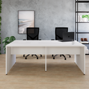 Ver imagem 1 de Mesa Auxiliar Lateral para Escrivaninha Plataforma Dupla com Painel Smart 120cm MDF Yescasa Branco
