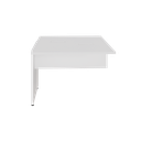 Ver imagem 4 de Mesa Auxiliar Lateral para Escrivaninha Plataforma Dupla com Painel Smart 120cm MDF Yescasa Branco