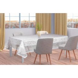 Toalha de Mesa Renda Clássica Branca 06 Lugares 150x220 Cm - 2