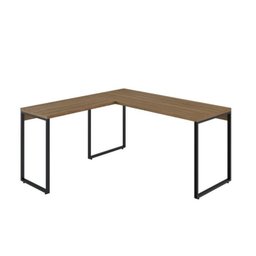 Kit 2 Peças com Mesa Escritório em L Industrial 150cm Kuadra e Cadeira de Escritório Diretor Santiago - 3