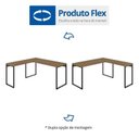 Ver imagem 7 de Conjunto 2 Peças com Mesa Escritório em L Industrial 150cm Kuadra e Cadeira de Diretor Santiago Marrom