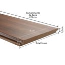 Ver imagem 4 de Painel Ripado MDF Lisomilano 15x1,2x270cm Marrom/Milano Casablanca