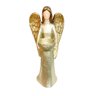 Anjo em Resina com Castiçal Dourado 19cm - 2