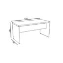 Ver imagem 2 de Escrivaninha Mesa Escritório Design Moderno 170cm Ameixa e Preto Chess Marrom