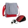 Bolsa e Mouse para Notebook Leadership 11.1" Gift 2232 Vermelho - 1