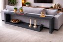 Ver imagem 1 de Aparador Mesa para Sofá Sala com Estrutura Ferro Oculto