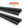 Kit 2 Unidades Veda Porta Protetor Rolinho Impermeável Ajustável 80 Cm - Preto - 1