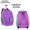 Ver imagem 3 de Mochila Escolar de Rodinhas Luluca Clio Style Lu24599 Lilas