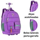 Ver imagem 2 de Mochila Escolar de Rodinhas Luluca Clio Style Lu24599 Lilas