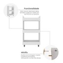 Ver mais imagens de Carrinho de Chão Gabinete Lume Armário Multiuso Organizador Banheiro com Rodízios Nicho