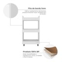 Ver imagem 7 de Carrinho de Chão Gabinete Lume Armário Multiuso Organizador Banheiro com Rodízios Nicho