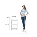 Ver imagem 5 de Carrinho de Chão Gabinete Lume Armário Multiuso Organizador Banheiro com Rodízios Nicho