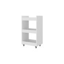 Ver imagem 3 de Carrinho de Chão Gabinete Lume Armário Multiuso Organizador Banheiro com Rodízios Nicho
