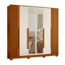 Ver imagem 2 de Guarda Roupa Casal 06 Portas com Espelho Deville Marrom/Cinamomo/Off White