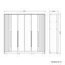 Ver imagem 6 de Guarda Roupa Casal 06 Portas com Espelho Deville Marrom/Cinamomo/Off White