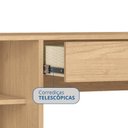 Ver imagem 6 de Escrivaninha Mesa Escritório Complemento 1 Gaveta 108cm Angelin Marrom