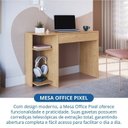 Ver imagem 7 de Escrivaninha Mesa Escritório Complemento 1 Gaveta 108cm Angelin Marrom