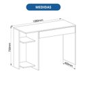Ver imagem 3 de Escrivaninha Mesa Escritório Complemento 1 Gaveta 108cm Angelin Marrom