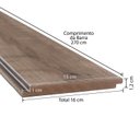 Ver imagem 4 de Painel Ripado MDF Liso Carvalho 270x1,2x15cm Marrom Casablanca