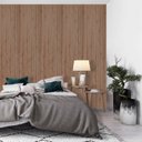 Ver imagem 1 de Painel Ripado MDF Liso Carvalho 270x1,2x15cm Marrom Casablanca