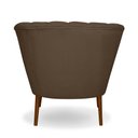 Ver imagem 2 de Poltrona Cadeira Pétala Flor Decorativa Suede Marrom