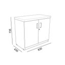 Ver imagem 2 de Balcão para Escritório 2 Portas Design Moderno Marrom/Ameixa/Preto