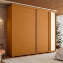Ver imagem 4 de Guarda Roupa Casal 02 Portas Deslizantes Acácia