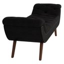 Ver imagem 7 de Puff Recamier Calçadeira 195cm Pés Palito Madeira Venêto P02 Sintético Preto - Mpozenato