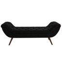 Ver mais imagens de Puff Recamier Calçadeira 195cm Pés Palito Madeira Venêto P02 Sintético Preto - Mpozenato