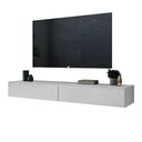 Ver imagem 4 de Rack Estante Eros Suspenso Branco 140cm Retro Decoração Requinte Sala Quarto