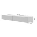 Ver imagem 5 de Rack Estante Eros Suspenso Branco 140cm Retro Decoração Requinte Sala Quarto