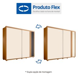 Guarda Roupa Casal 02 Portas Deslizantes Acácia - 7
