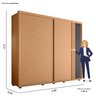 Guarda Roupa Casal 02 Portas Deslizantes Acácia - 5